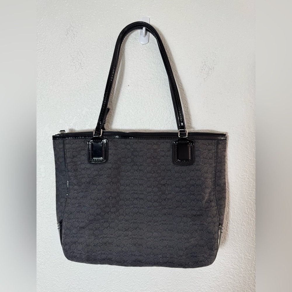 Coach Oxford logo print black monogram handbag - Picture 6 of 10